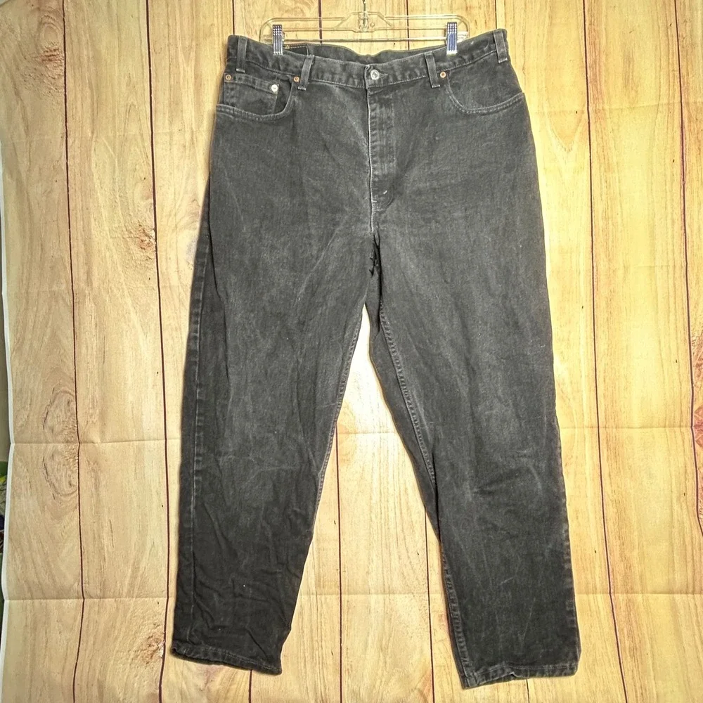 Levi's 560 Loose Fit Tapered Leg Mens 40x32 Black Vintage Denim Made in USA 1986
